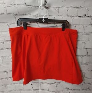 Lands' End Women's Skort Panty Liner Coral Swim Bottoms 18